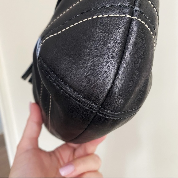 COACH Soho Flap Bag Vintage Y2K Black Leather Silver Buckle - Picture 6 of 12